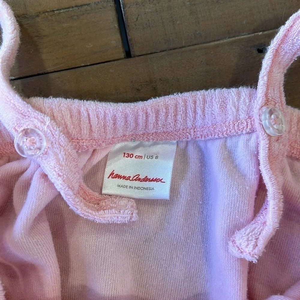 Hanna andersson pink Terrycloth short romper